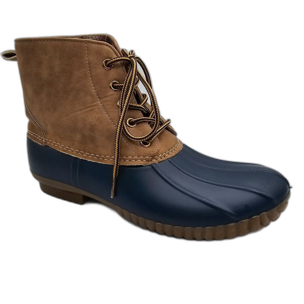 Henry Ferrera Duck Boots Womens 9 Waterproof Fleece Lined Plaid Rain Snow